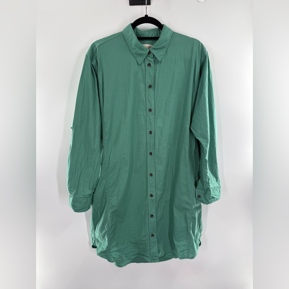 EUC Universal Thread Green Oversized Shirt Dress - Picture 4 of 10